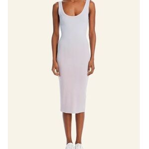 Cotton Citizen grey Pink Dip Dye Verona Ribbed Tank Dress, NWT, large